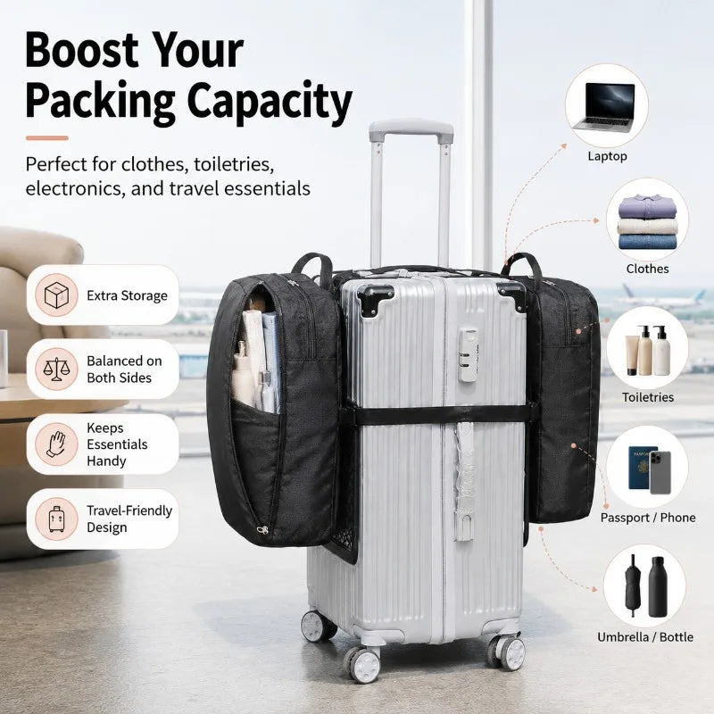 Dual-Side Luggage Expansion Bag | Foldable Suitcase Organizer Luggage Expansion Bag QXL