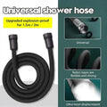 59-Inch Flexible High-Pressure Nylon Shower Hose | Leak-Proof Shower Hose QXL 200CM Black