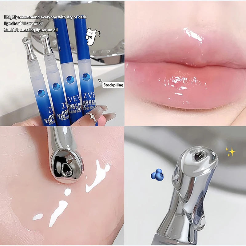 Fruit Flavor Hydrating Lip Oil | Clear Gloss & Plump Lips Lip Oil Gloss QXL 1pcs