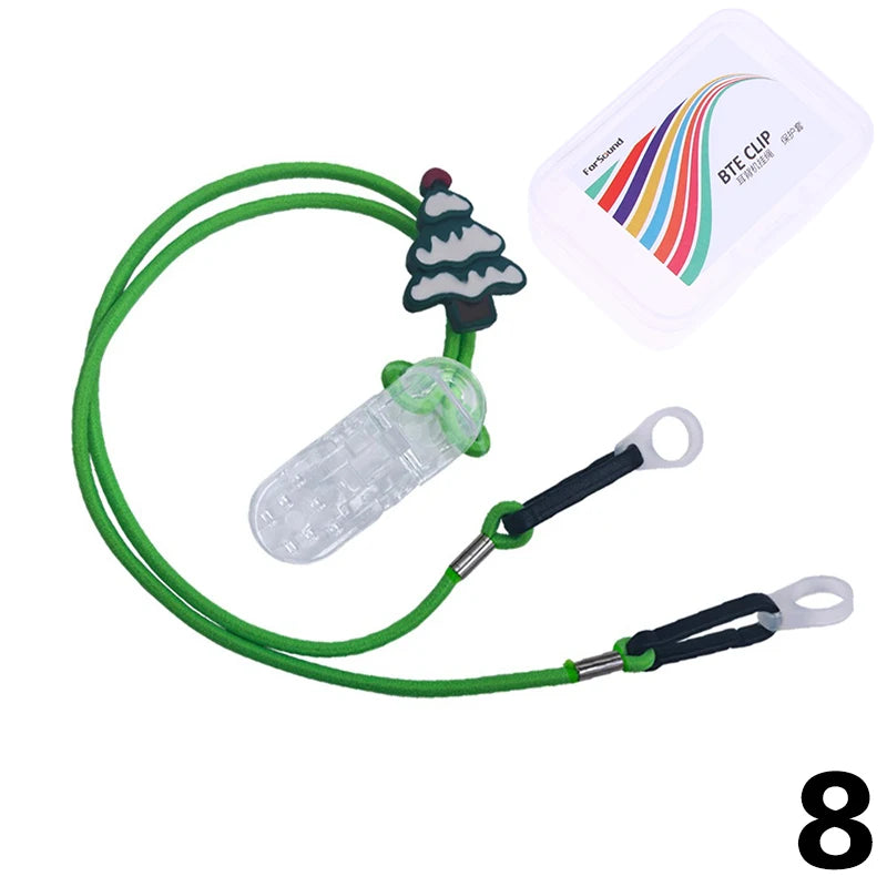 BTE Hearing Aid Lanyard Clip Holder for Kids & Adults Hearing Aid Lanyard QXL 8