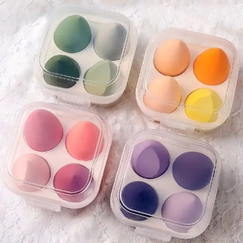MOZHOU 4-Pack Beauty Blender Makeup Sponge Set | Egg Carton Makeup Sponge Set QXL