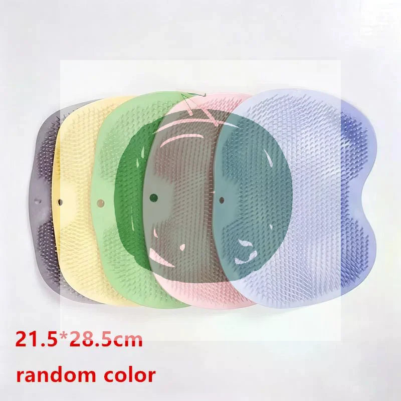 Silicone Shower Scrubber Mat | Exfoliating Back & Foot Tool Shower Scrubber Mat QXL