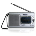 YITHOR AM/FM Portable Pocket Radio with Speaker & Headphone Jack Portable AM/FM Radio QXL Silver R22