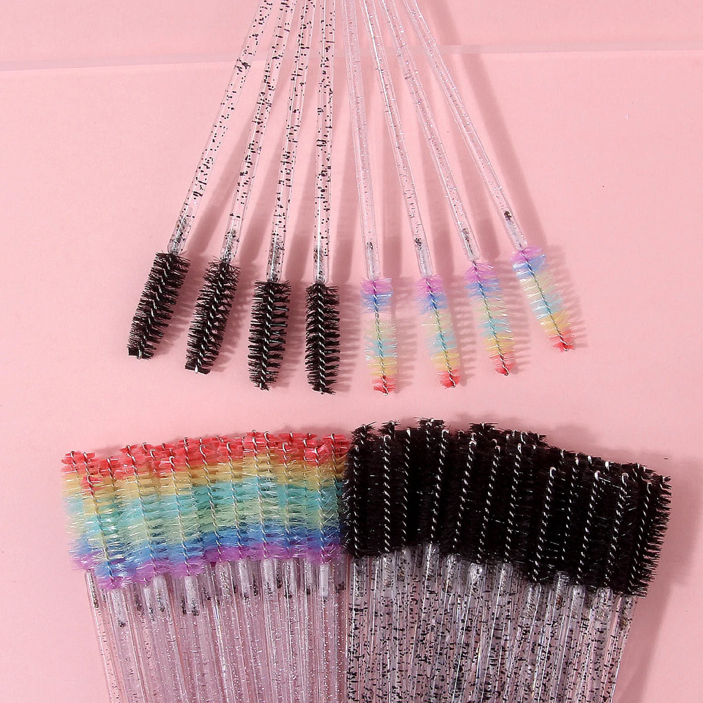 102-Pc Eyelash Spoolies & Triangle Powder Puffs Set | KOSSHOW Makeup Applicator Set QXL