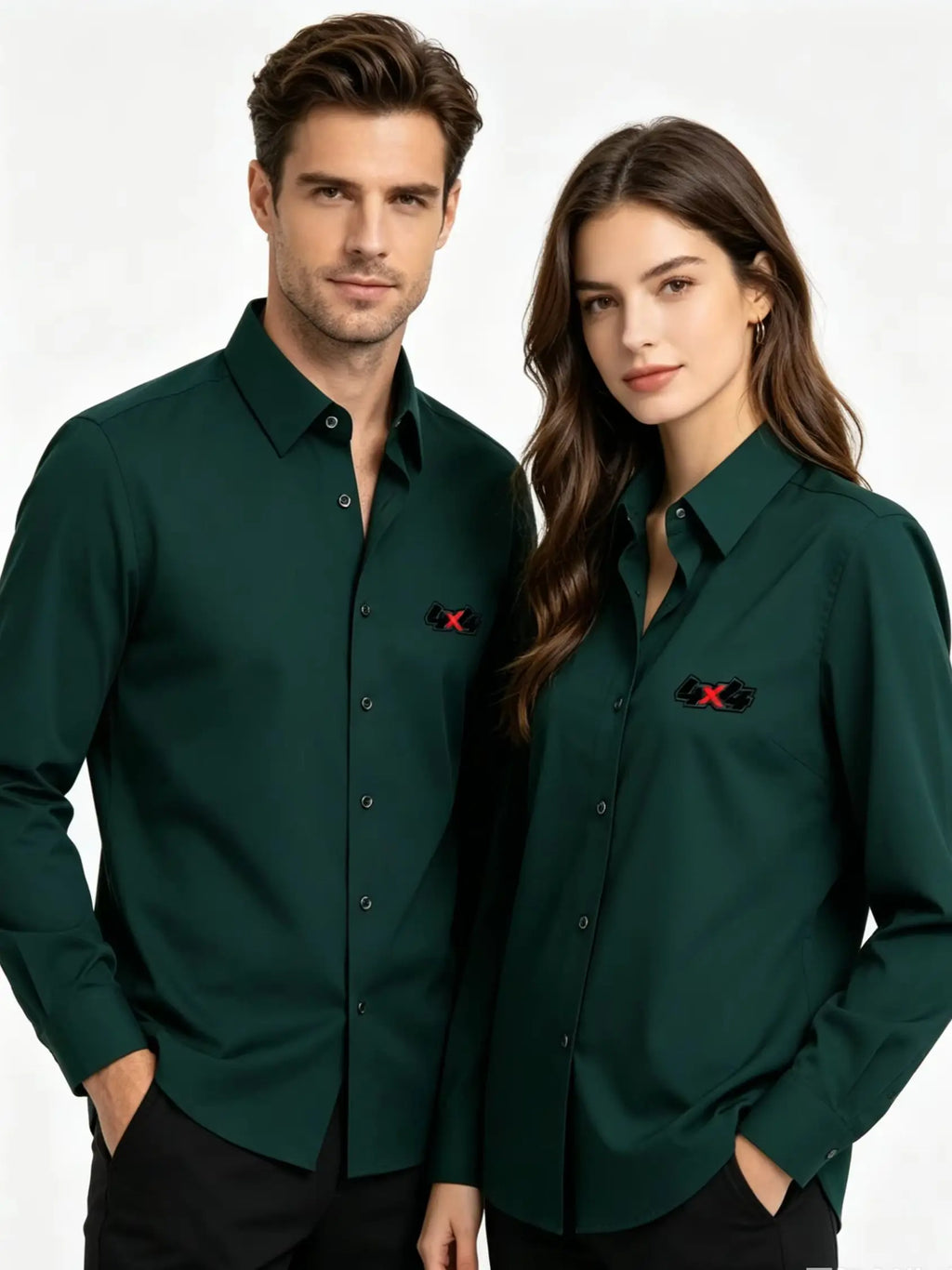 Men's Slim Fit Wrinkle-Resistant Long Sleeve Business Shirt Business Casual Shirt QXL