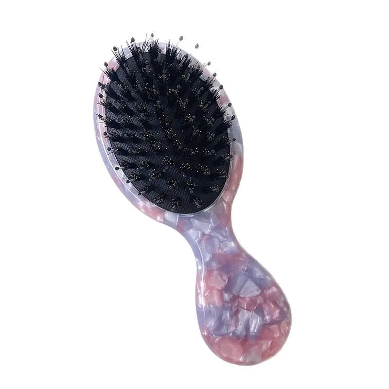 Mini Boar Bristle Cushion Comb | Portable Airbag Massage Brush Cushion Hair Comb QXL