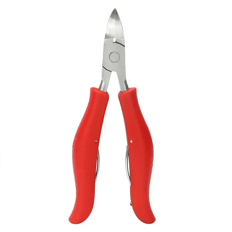 Ingrown Toenail Clipper & Cuticle Nipper | Stainless Steel Toenail Clipper Nipper QXL M69 Red