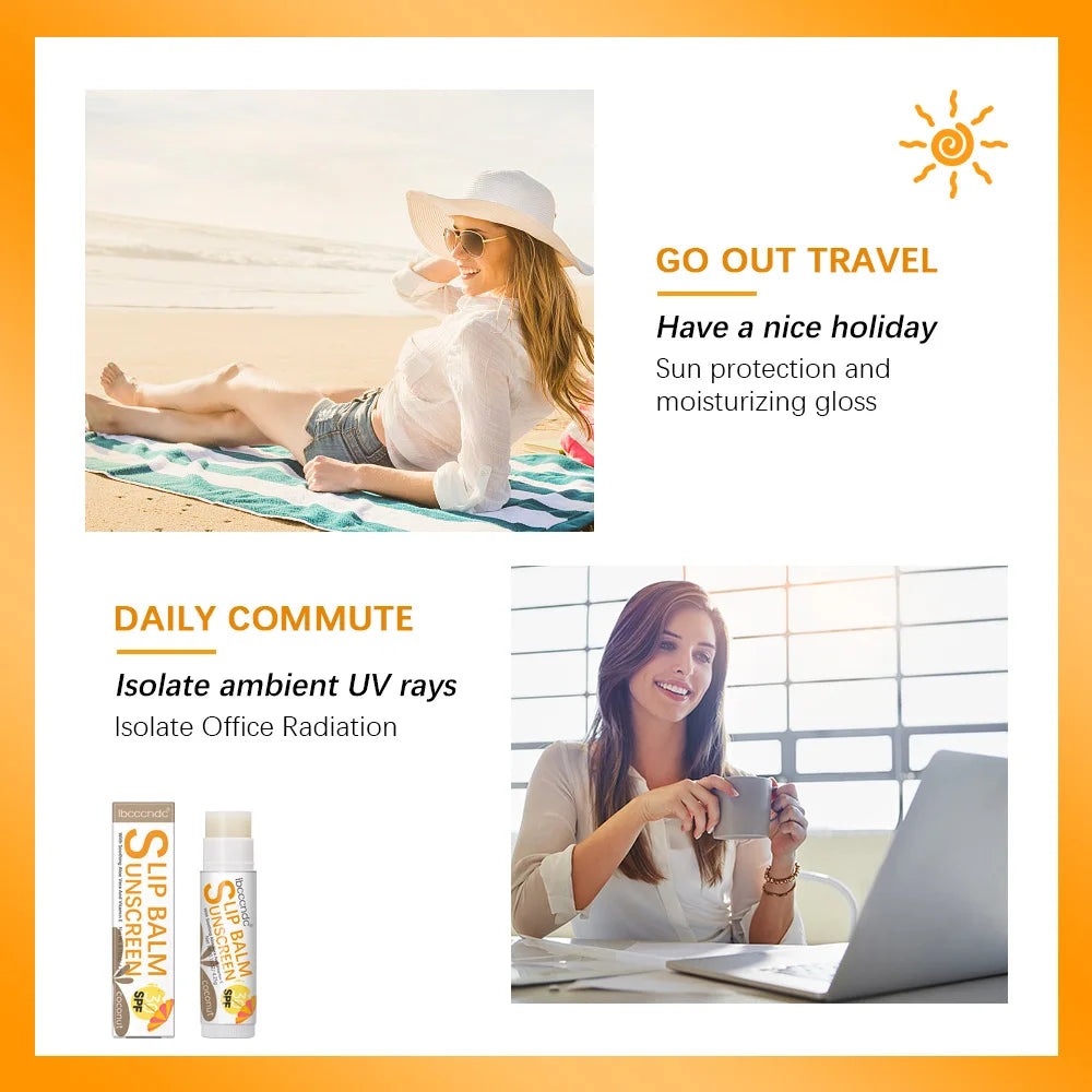 ibcccndc SPF 30 Sunscreen Lip Balm | UV Protection & Moisture Sunscreen Lip Balm QXL
