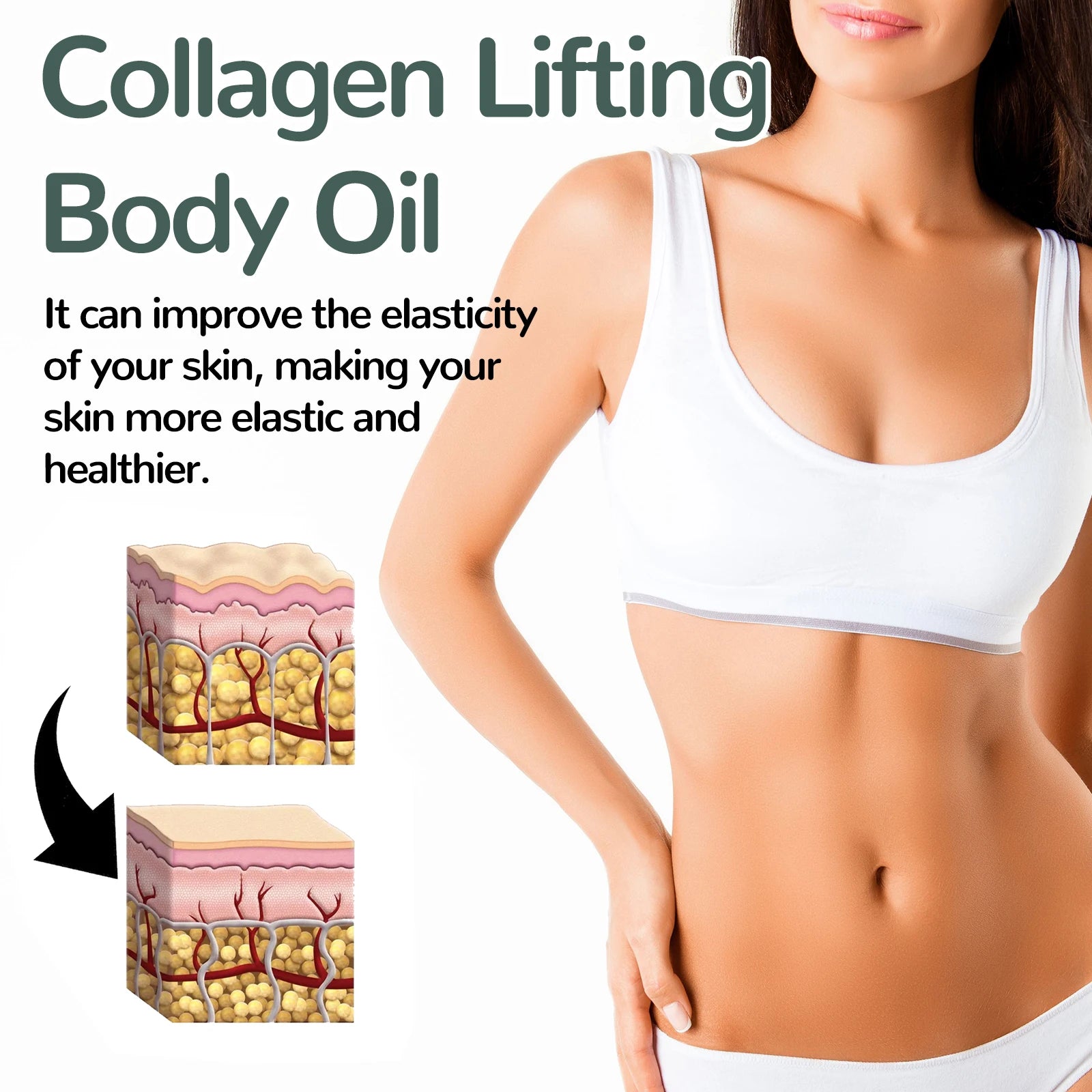 OceAura Collagen Firming Body Oil 100ml | Rosemary Dry Oil Firming Body Oil QXL