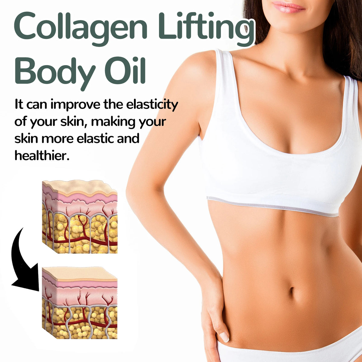 OceAura Collagen Body Oil – Firming, Hydrating & Moisturizing Firming Body Oil QXL