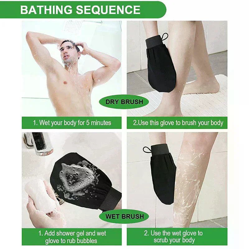Moroccan Hammam Kessa Exfoliating Glove | Bath Scrub Mitt Exfoliating Bath Glove QXL