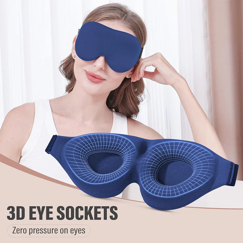 3D Sleep Eye Mask | 360° Light Blocking, Soft & Breathable Sleep Eye Mask QXL