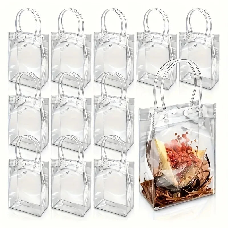 Large Clear PVC Tote Bag | Gift, Candy & Cosmetics Bag Clear PVC Tote Bag QXL