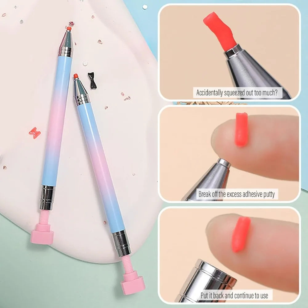 Diamond Painting Pen – Refillable Wax Rhinestone Dotting Tool Rhinestone Dotting Tool QXL