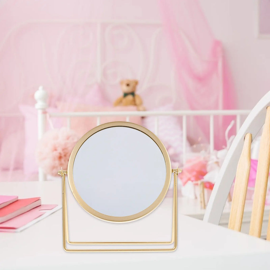 Round Swivel Desktop Makeup Mirror | 360° Tabletop Vanity Tabletop Makeup Mirror QXL
