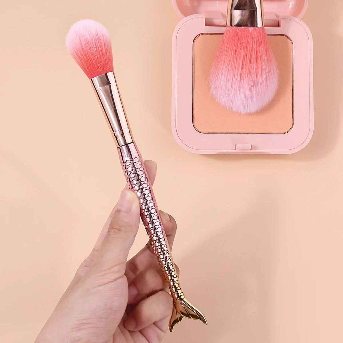 KOSSHOW 3-Pc Makeup Brush Set | Blush & Angled Brow Brushes Makeup Brush Set QXL