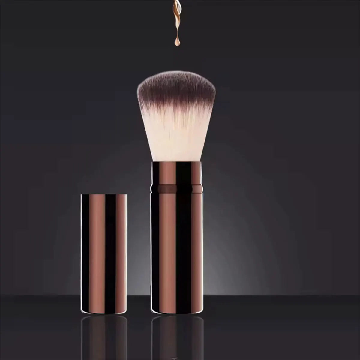 Retractable Kabuki Brush No.23 | Soft Fiber Foundation Brush Kabuki Makeup Brush QXL