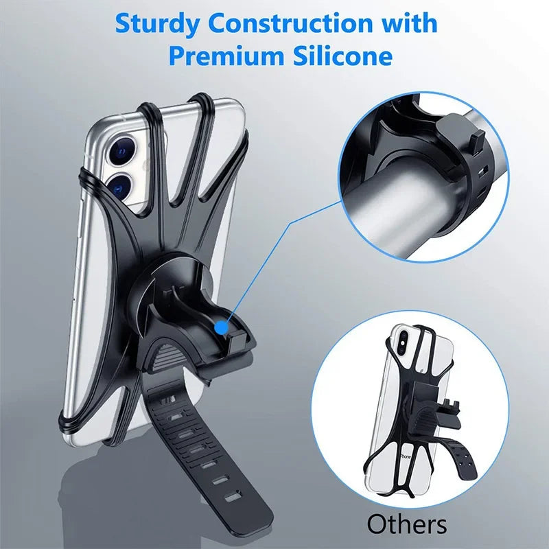 Silicone Bike Phone Holder | 360° Handlebar Mount – iPhone & Android Bike Phone Mount QXL