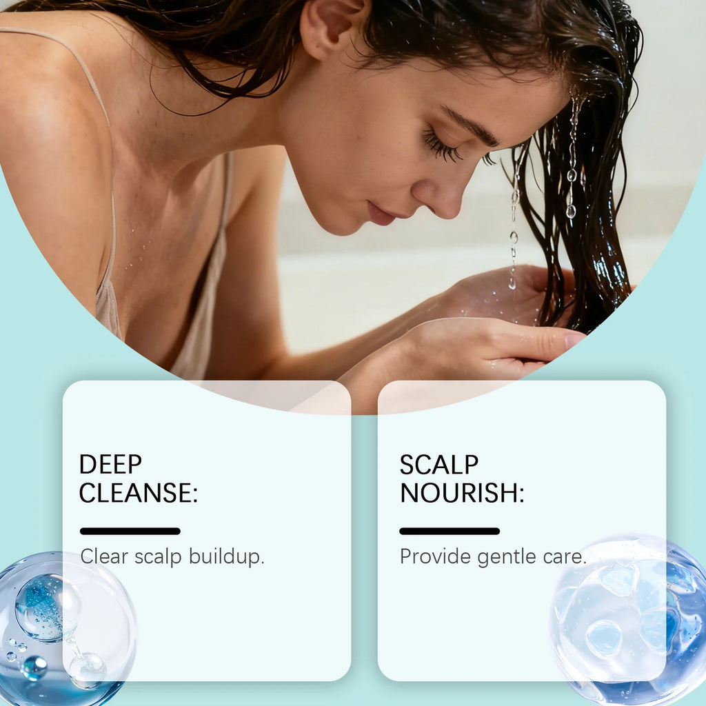 Gleamxi Scalp Scrub & Massage Brush | Oil Control Deep Cleanse Scalp Exfoliating Scrub QXL