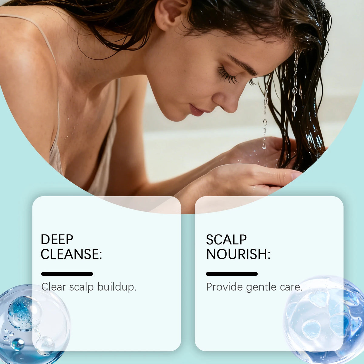 Gleamxi Scalp Scrub & Massage Brush | Oil Control Deep Cleanse Scalp Exfoliating Scrub QXL