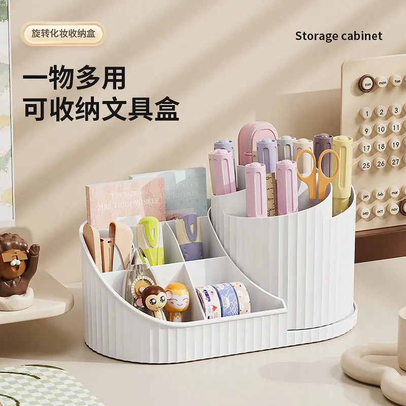 Rotating Makeup Brush & Cosmetic Desktop Organizer Makeup Brush Organizer QXL