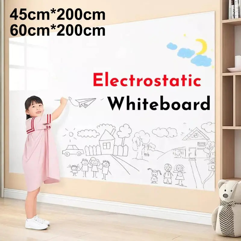 Reusable Electrostatic Whiteboard Wall Sticker | 45–60cm Wide Whiteboard Wall Sticker QXL