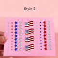 4th of July Gem Stickers – Red White Blue Star Temporary Tattoos Temporary Tattoo Stickers QXL Style 2