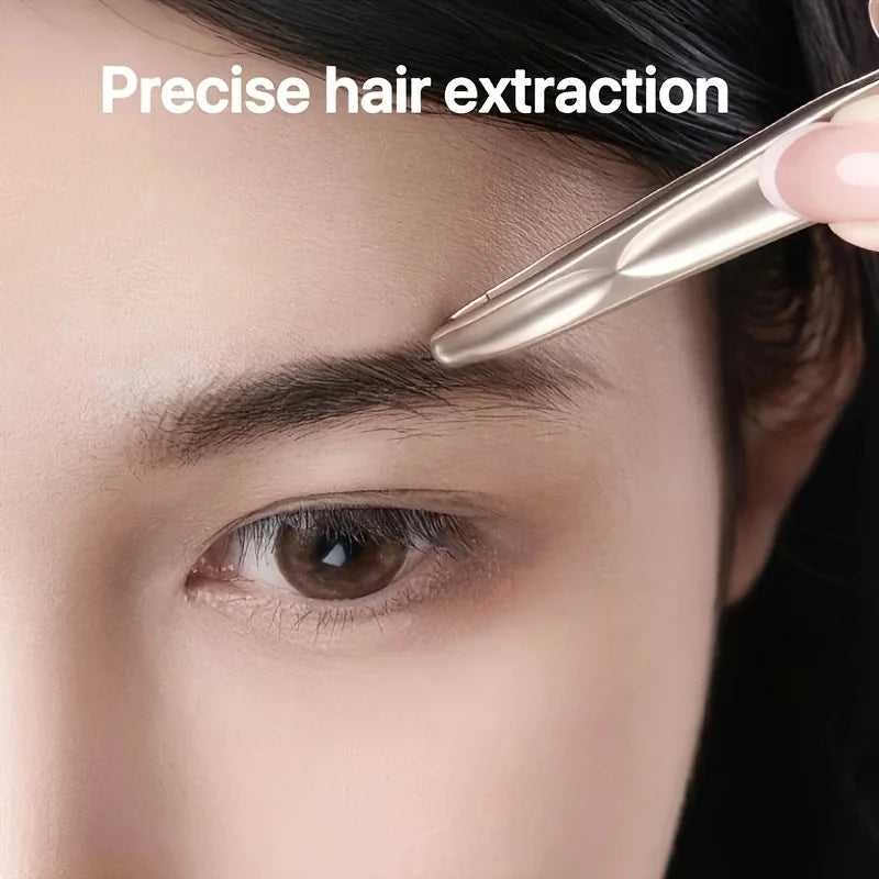 Stainless Steel Round Tip Tweezers | Eyebrow & Facial Hair Eyebrow Tweezers QXL