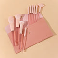 10-Piece Candy Makeup Brush Set | Powder, Eye & Lip Brushes Makeup Brush Set QXL Pink brush and bag China Mainland