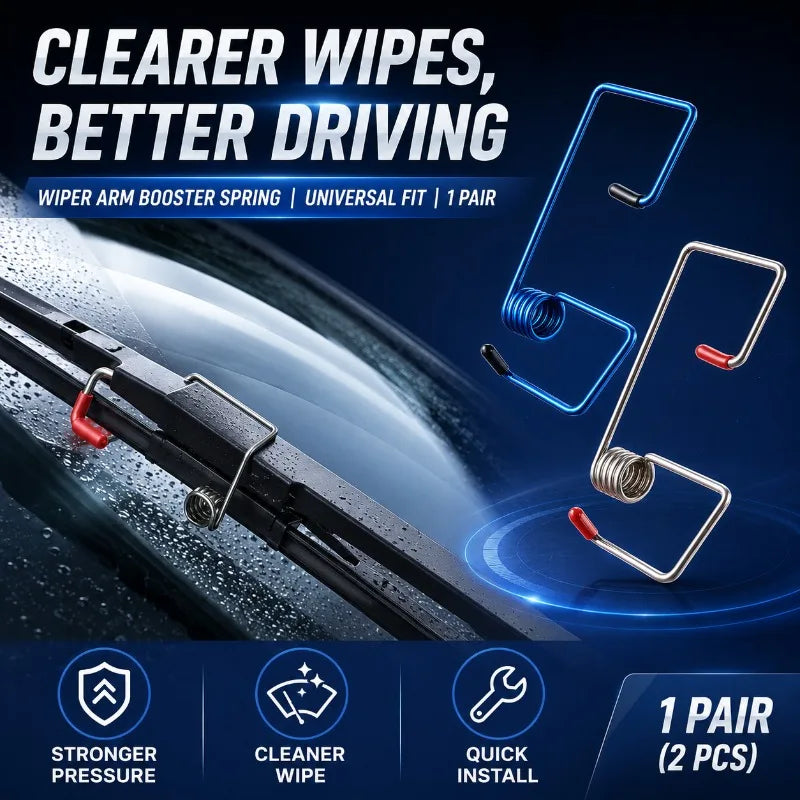 2-Pack Car Wiper Arm Booster Springs | Stainless Steel Clip Wiper Arm Booster QXL