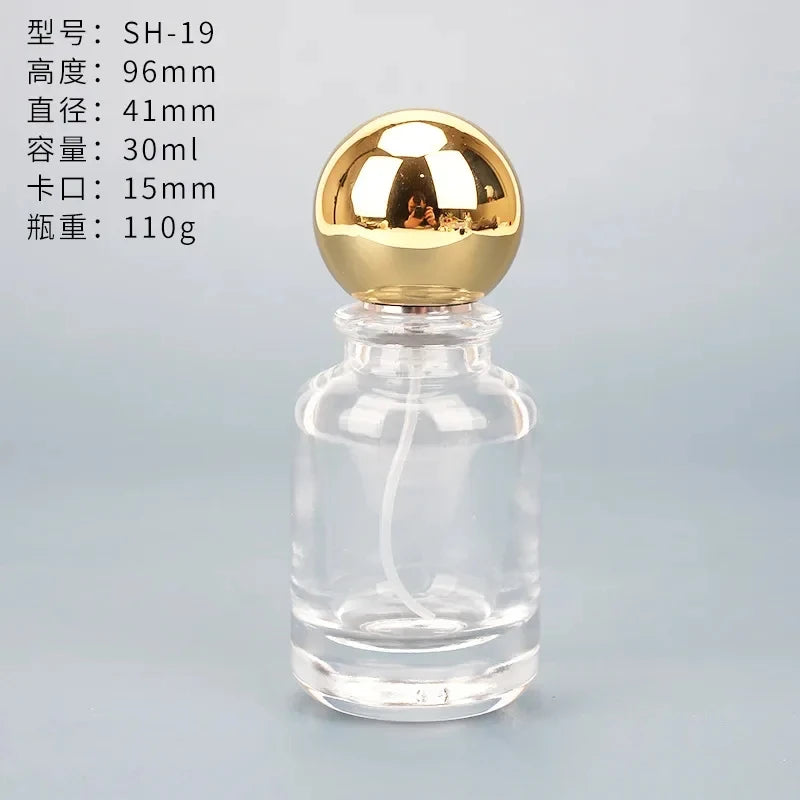 30–100ml Refillable Glass Perfume Spray Bottle | Spherical Cap Perfume Spray Bottle QXL