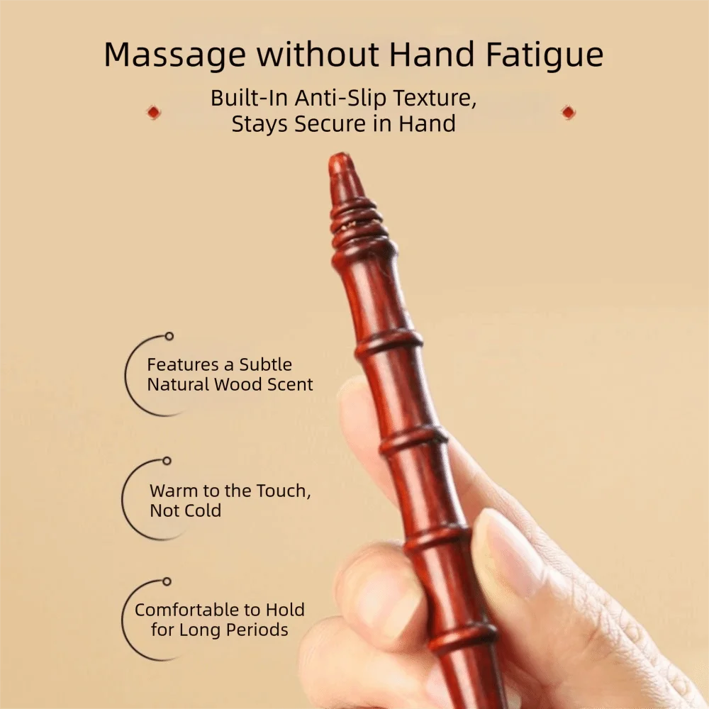 Sandalwood Acupoint Massage Stick | Reflexology Body Tool Acupoint Massage Stick QXL