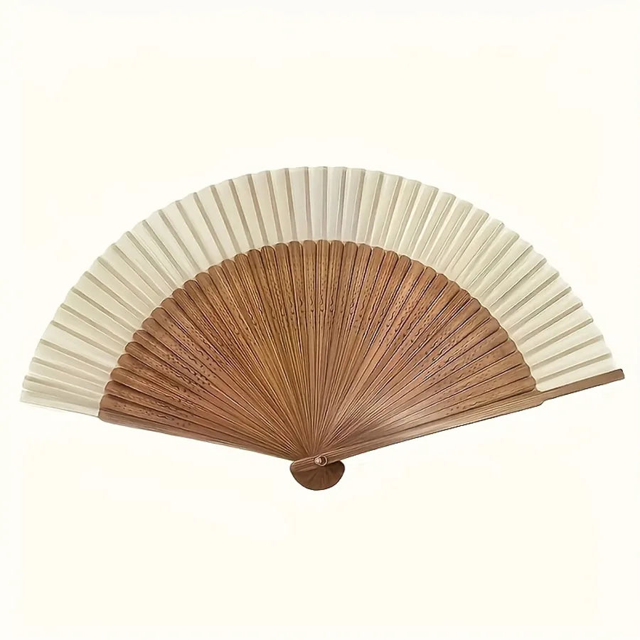 Retro Bamboo Folding Hand Fan with Pendant | Summer Gift Folding Hand Fan QXL 1pc Handmade