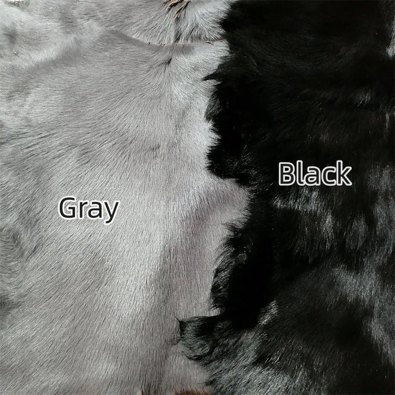 Whole Grey Lambskin Wool Mat | Genuine Leather DIY Craft Piece Lambskin Leather Hide QXL
