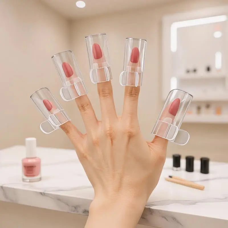 5-Pack Transparent Nail Protective Covers | Anti-Scratch Reusable Nail Protective Cover QXL