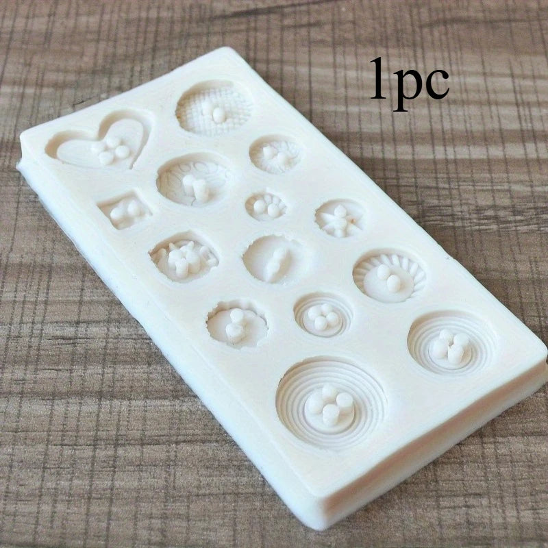 Button Shape Silicone Mold for Soap, Candle & Resin Crafts Silicone Craft Mold QXL 1pc