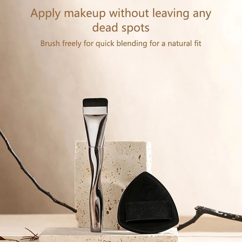 Flat Foundation & Contour Brush | Lightweight Wool Fiber Foundation Contour Brush QXL
