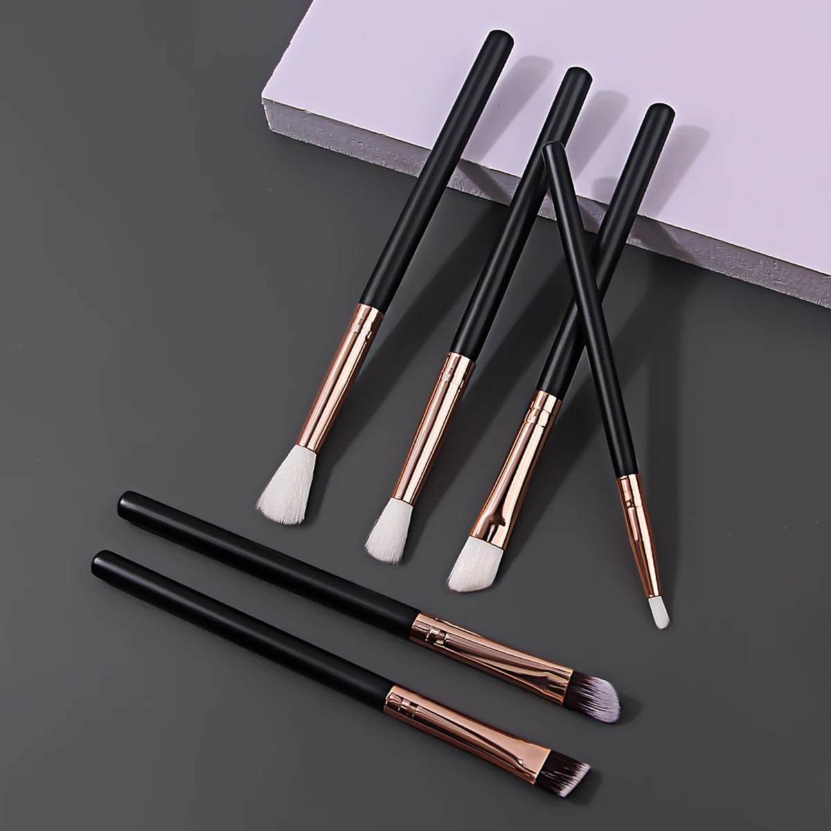6-Piece Wooden Handle Eye Makeup Brush Set – Eyeshadow & Smudge Eye Makeup Brush Set QXL