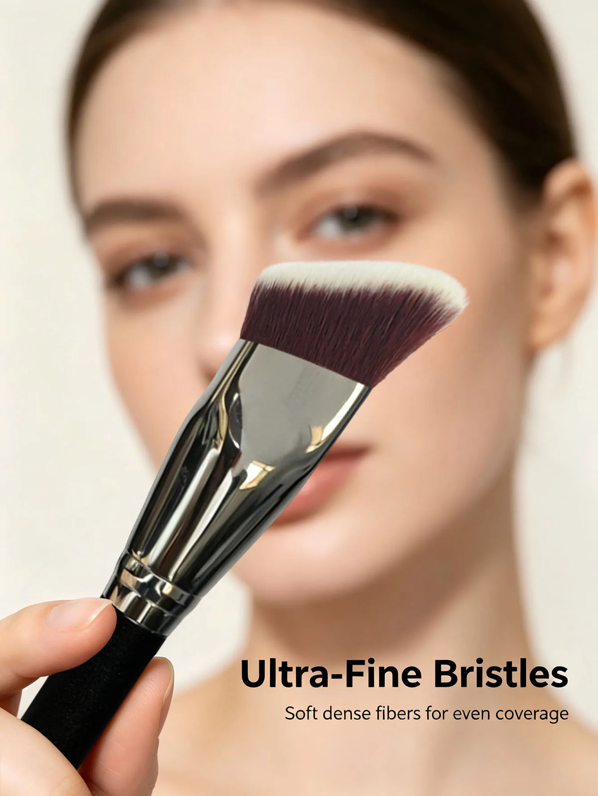 Slanted Foundation Makeup Brush | Synthetic Contour Tool Foundation Makeup Brush QXL