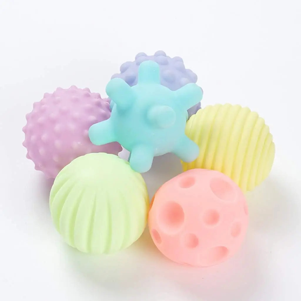 6-Pack Soft Textured Sensory Balls for Babies & Toddlers Baby Sensory Toy Set QXL