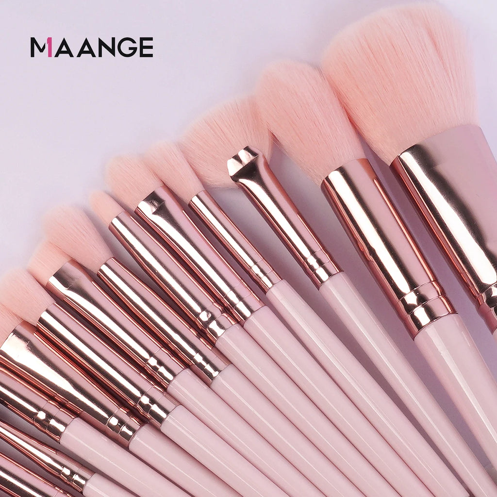 MAANGE 20-Pc Makeup Brush Set | Foundation, Eye & Face Brushes Makeup Brush Set QXL