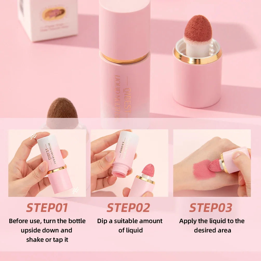 QiBest 3-in-1 Liquid Blush Highlighter & Contour Stick Liquid Blush Stick QXL