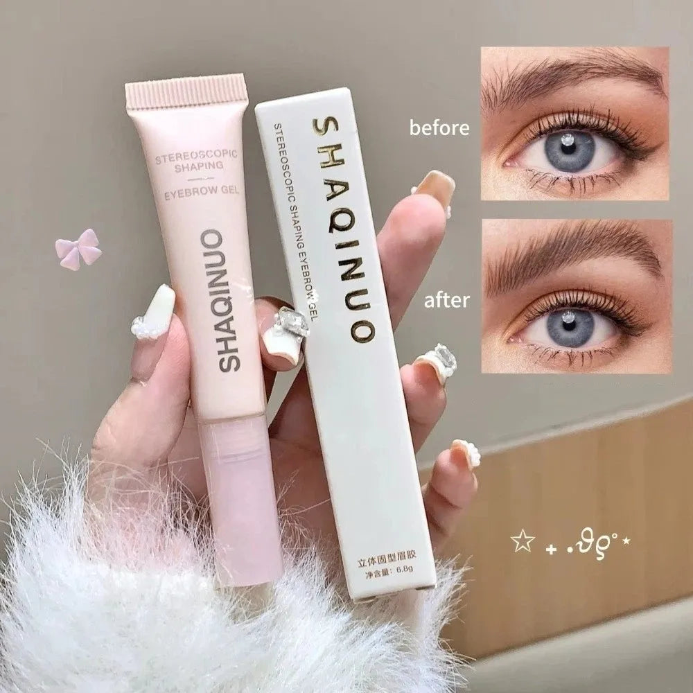 3D Lamination Waterproof Brow Gel | Smudge-Proof Silicone Brush Eyebrow Gel QXL