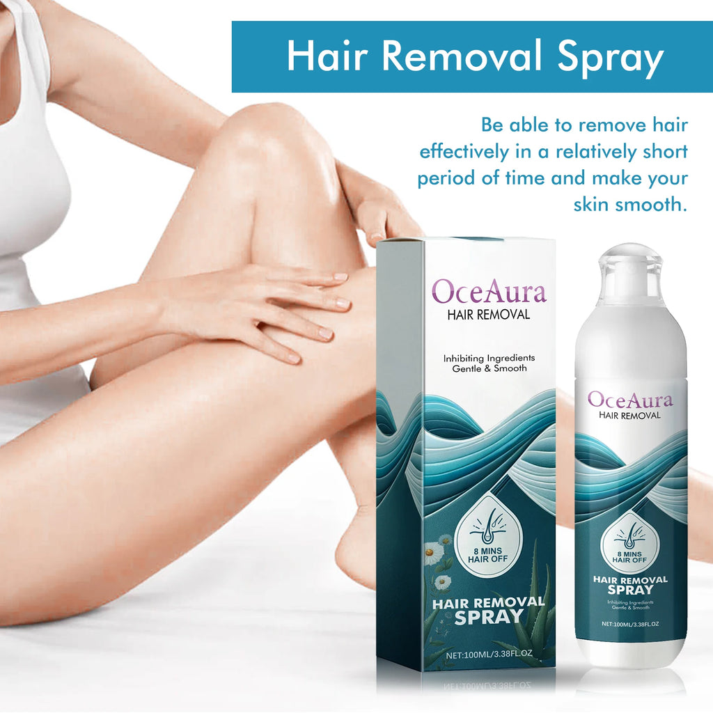 OceAura Hair Removal Spray & Growth Inhibitor | Smooth Skin Depilatory Spray QXL