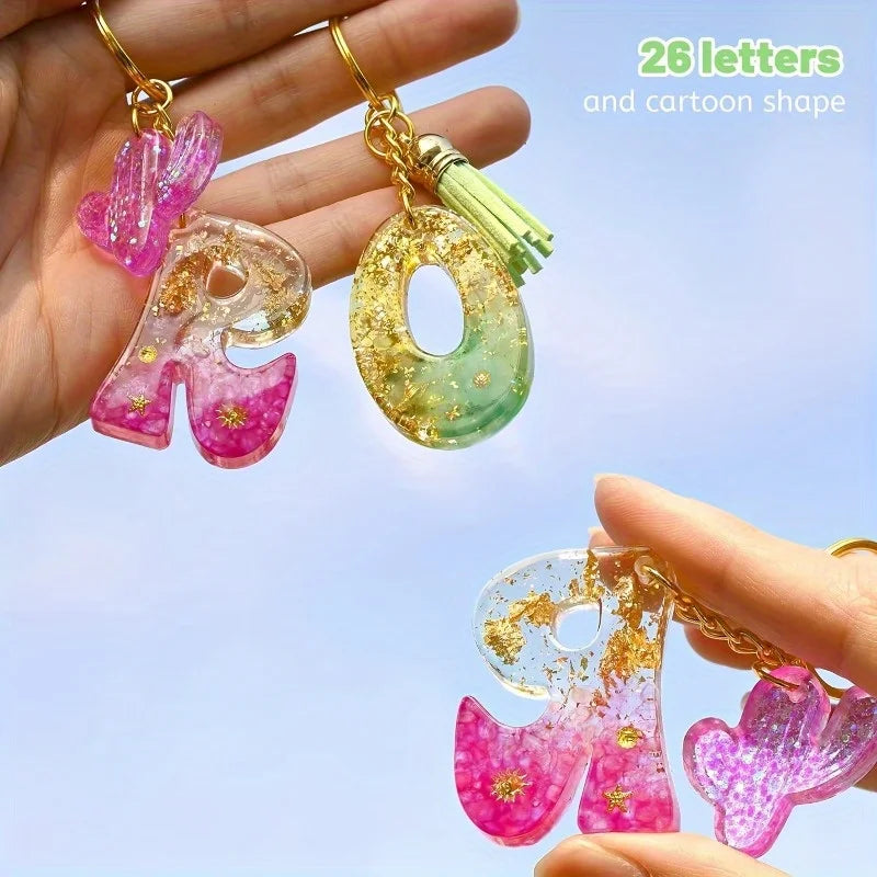 Silicone Alphabet Resin Casting Molds – DIY Jewelry & Keychain Resin Casting Mold QXL
