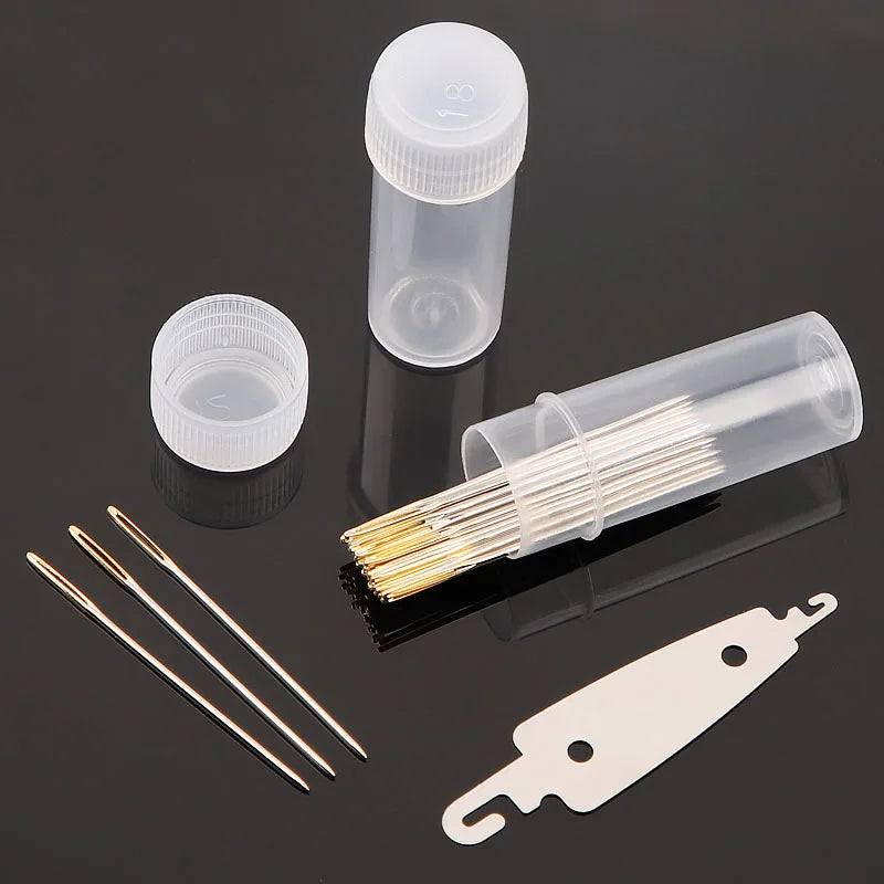 Cross-Stitch Embroidery Needle Set with Storage & Threader Embroidery Needle Set QXL