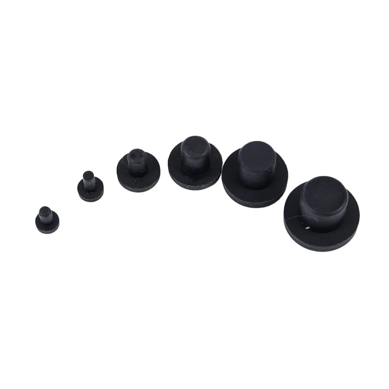 10-Pack Silicone Rubber Hole Plugs 3mm–12mm | Pipe End Caps Rubber Hole Plugs QXL