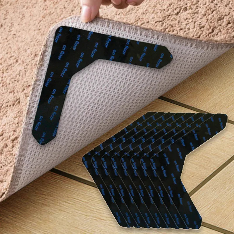 Anti-Slip Adhesive Fastener Dots for Carpet, Rug & Sofa 4/8pc Non-Slip Rug Pads QXL M454 8pcs