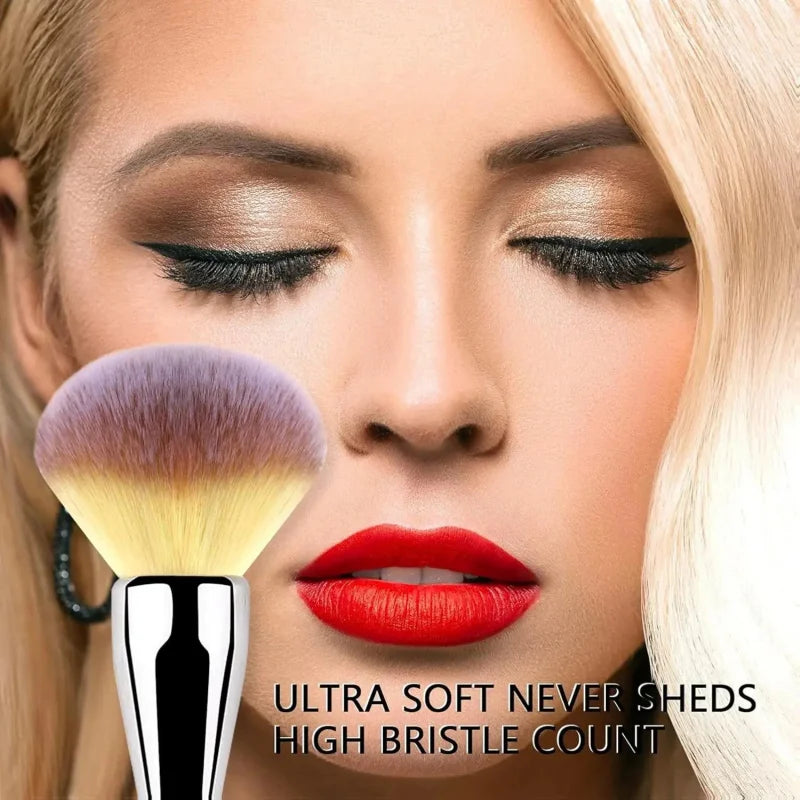 Large Ultra-Soft Synthetic Powder Brush | Blush & Setting Powder Powder Makeup Brush QXL