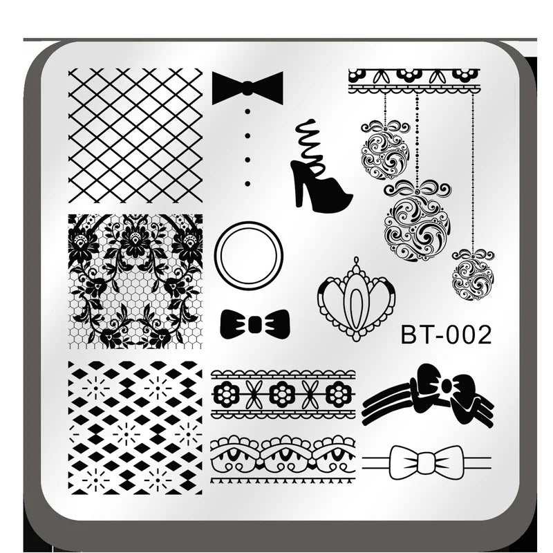 Nail Stamping Plates – Marble, Leaves & Animals Series Nail Stamping Plate QXL